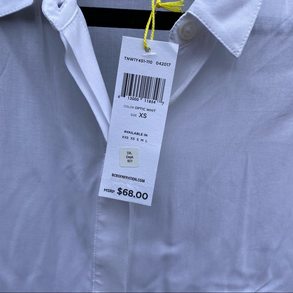 Nwt Bcbgeneration White Flowy 2 Layer Tank Top Xs… - image 3